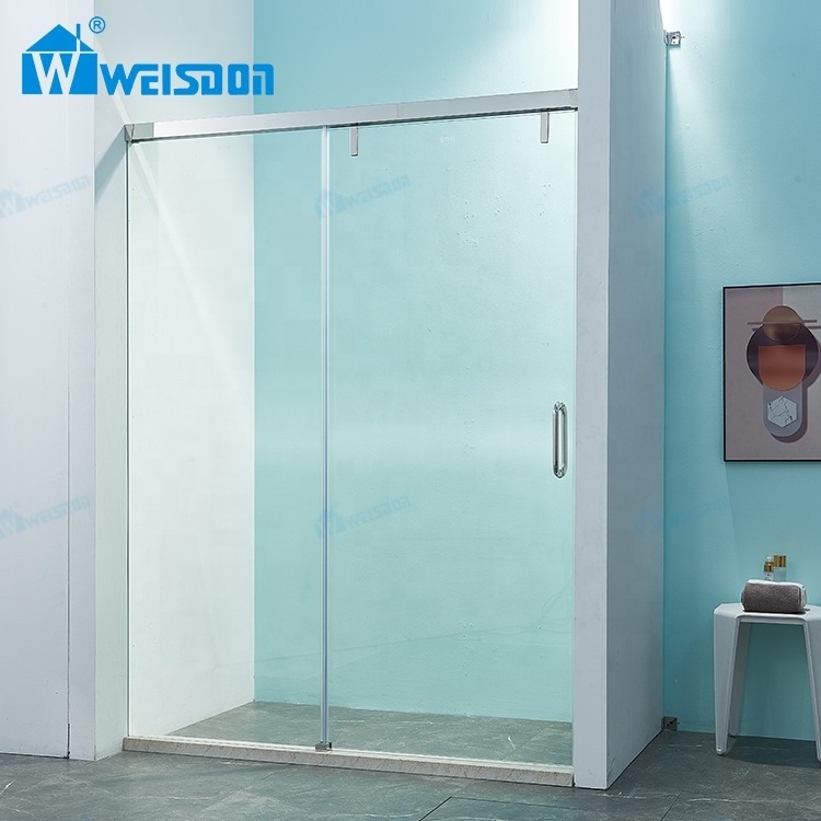 Weisdon Wholesale Framed Aluminum Sliding Handle Rail System Full Set Shower Room Hardware Without Glass