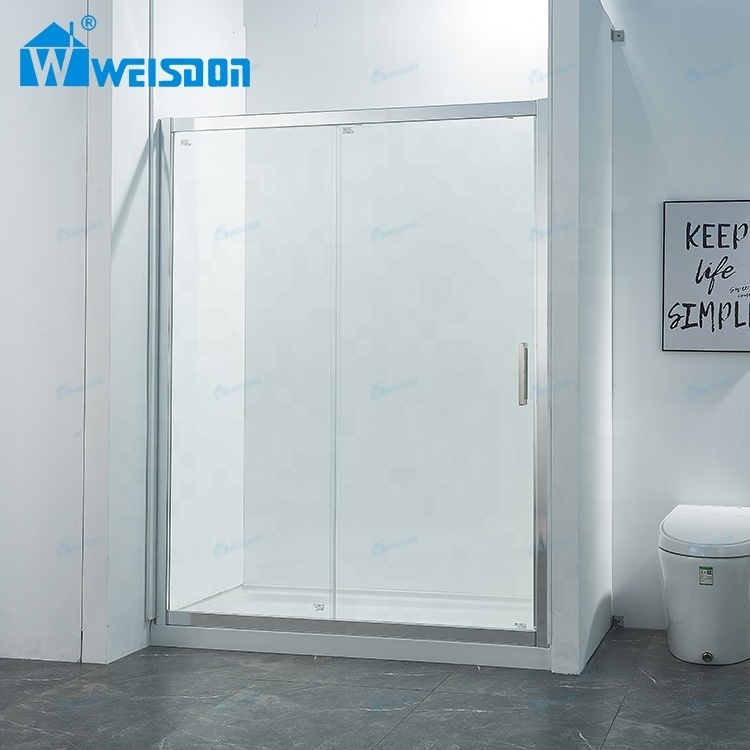 Weisdon Wholesale Aluminum Framed Sliding Full Set Shower Door Accessories Without Glass