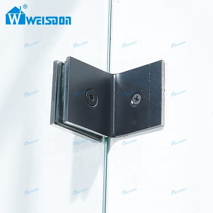 Weisdon Factory Direct Stainless Steel Matte Black Shower Room Sliding Frameless Tempered Glass Shower Door