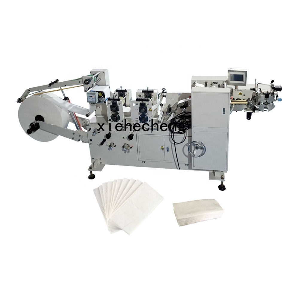 China Good Quality Automatic Pocket Handkerchief Tissue Paper Making Folding Machine