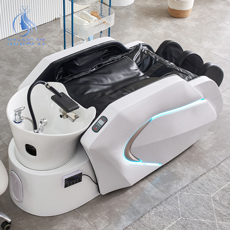 Beauty hair salon furniture  head spa electric Massage table shampoo bed