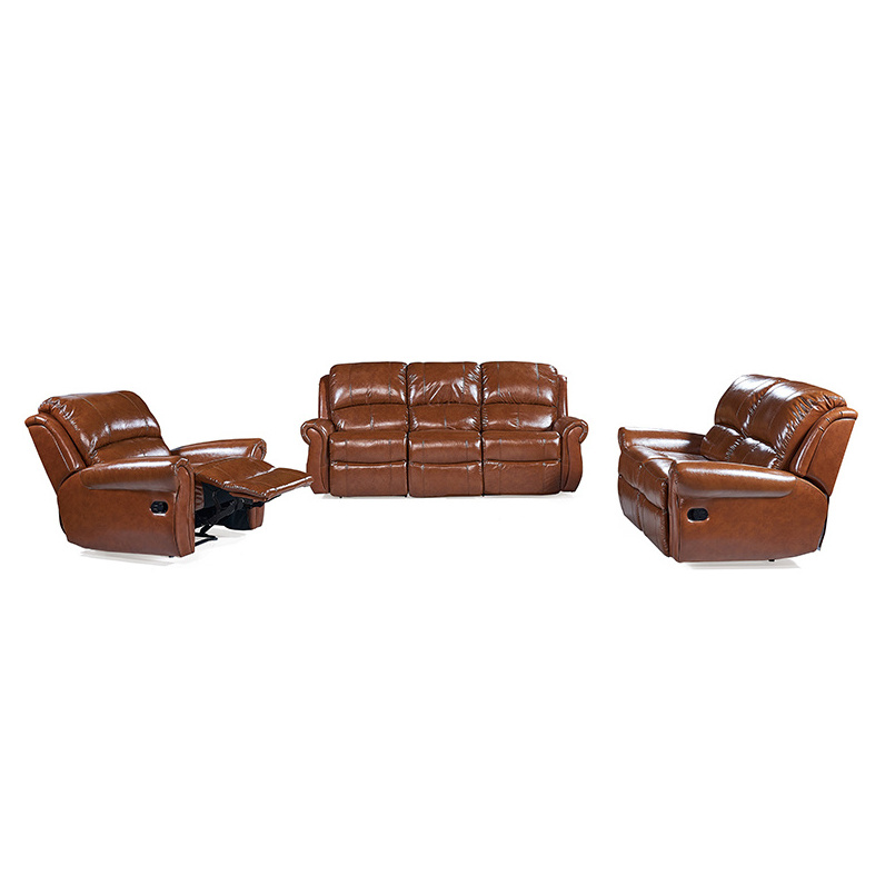 Sectionals european upholstery PU leather living room recliner Power 6 Seater Sofa Set