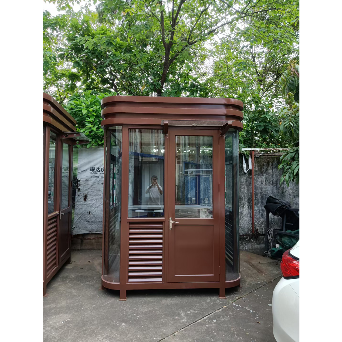 Stainless Steel Security Guard Booth Portable Sentry Box Prefab Guard House