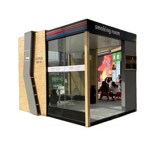 outdoor  prefabricated house kiosk houses mobile tiny home office steel structure factory container houses smoking booth    sent