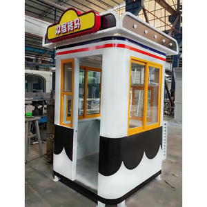 2024 Ready Made Outdoor Prefabricated Security Kiosk Ticket Booth Portable Toilet Pizza Shop Smoking Booth for France