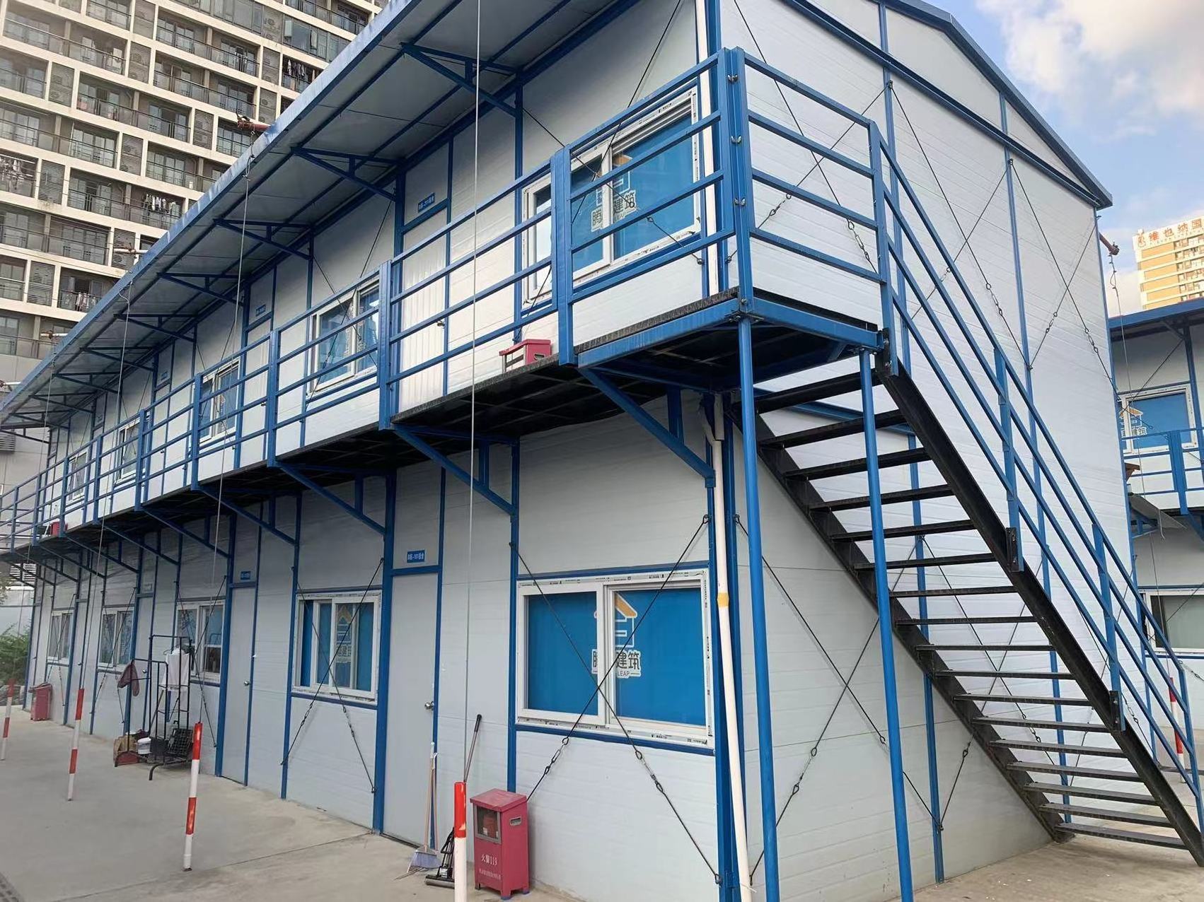 hot sale dormitories temporary dormitory site accommodation  modular prefab house with iso office building