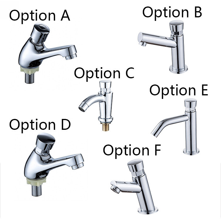 Auto Stop Full Brass Water Saving Self Closing Tap Time Delay Faucet For Basin Temporizadoo  LavabBasin  Faucet