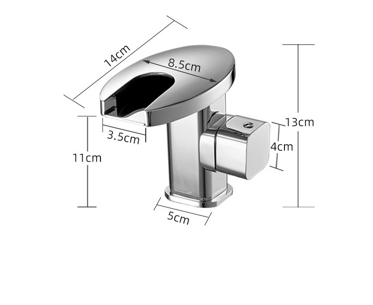 Waterfall intelligent sensor color change recognition warm water faucet