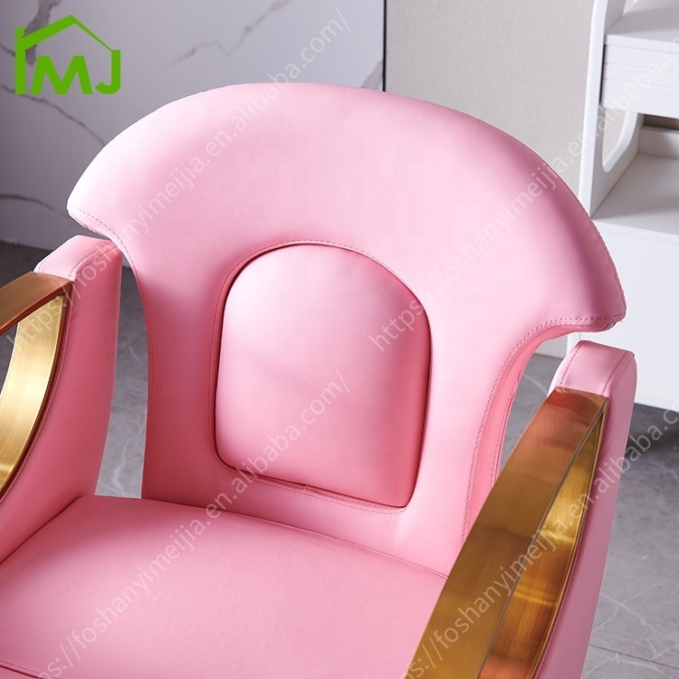 Beauty Salon Furniture Spa Nail Shop Modern Swivel Stylist Pink Salon Hair Baber chair