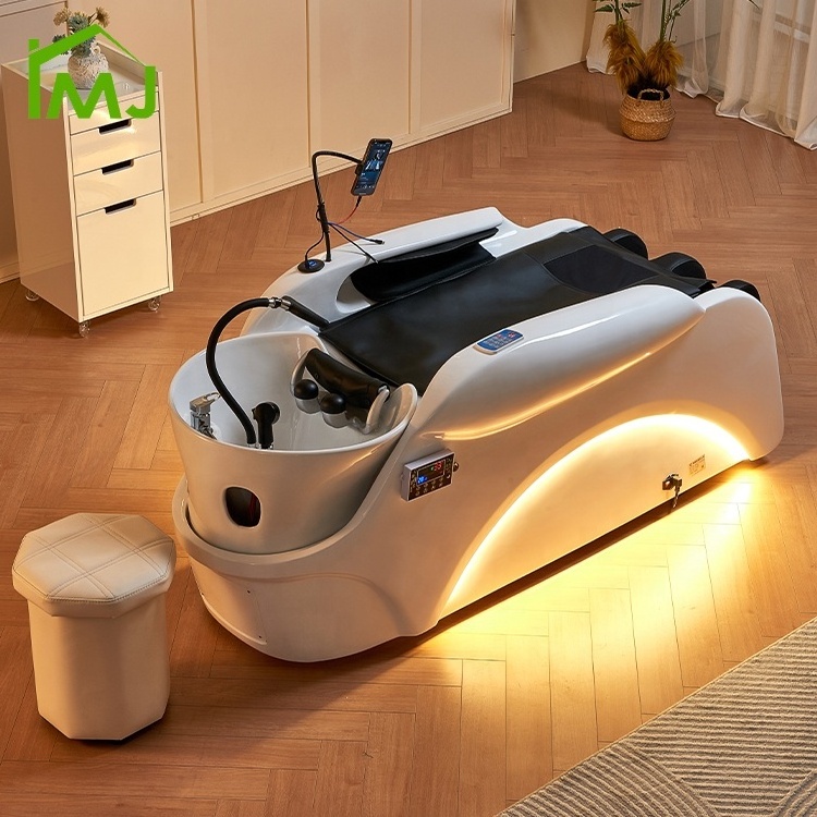 Factory luxury Salon Hair Washing electric Massage Table spa head Shampoo Bed