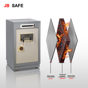 JB Depository Metal Money Mini Outer Combination Security Cash Vault Front Loading drop Safe Deposit Box