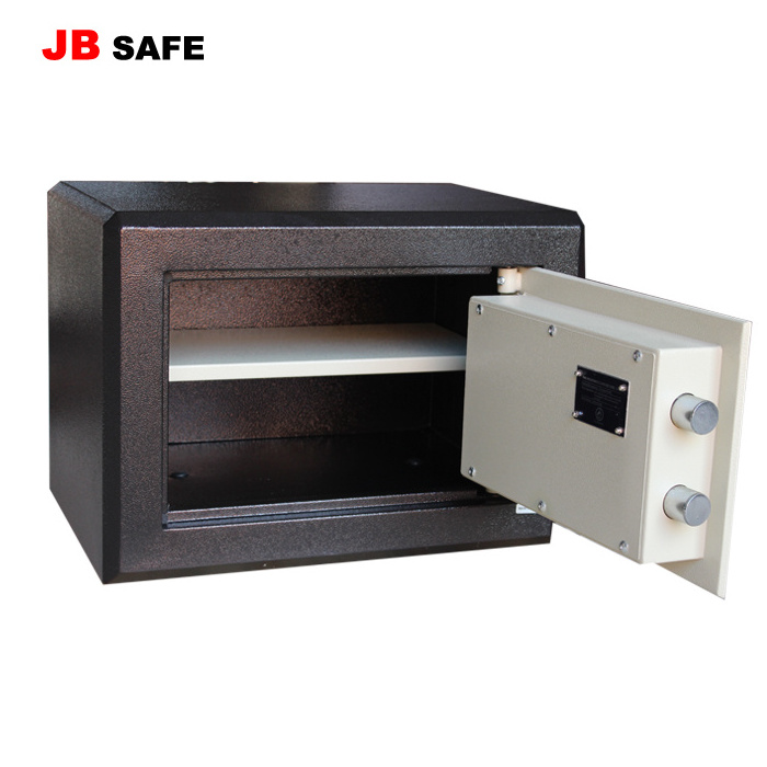 Double Coded File Document Fireproof Cabinet Hotel Jewellery Hidden Gun Mechanical Storage Fireproof Safe Deposit Box