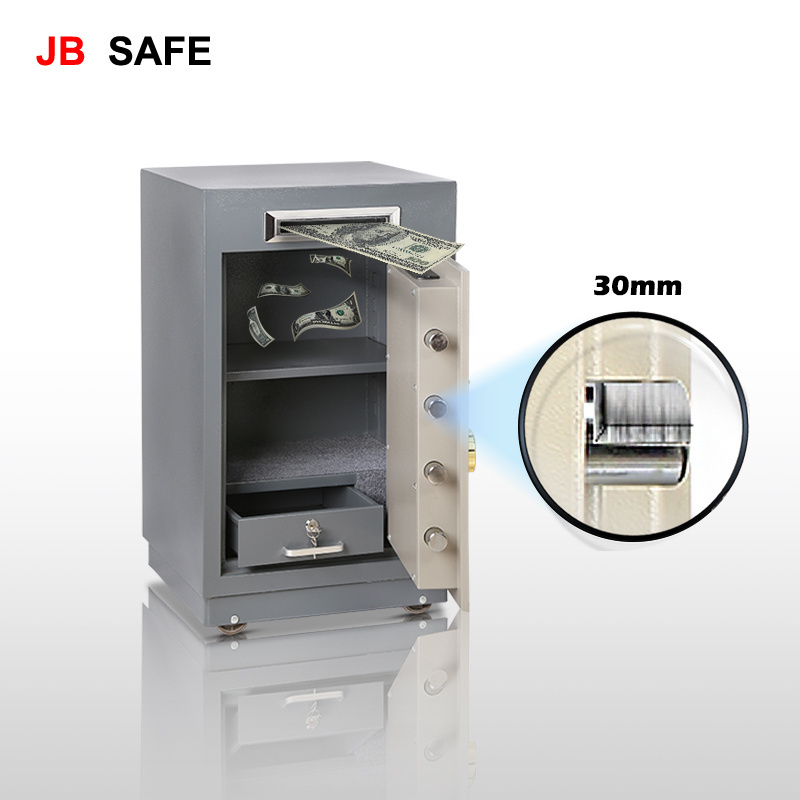 JB Depository Metal Money Mini Outer Combination Security Cash Vault Front Loading drop Safe Deposit Box