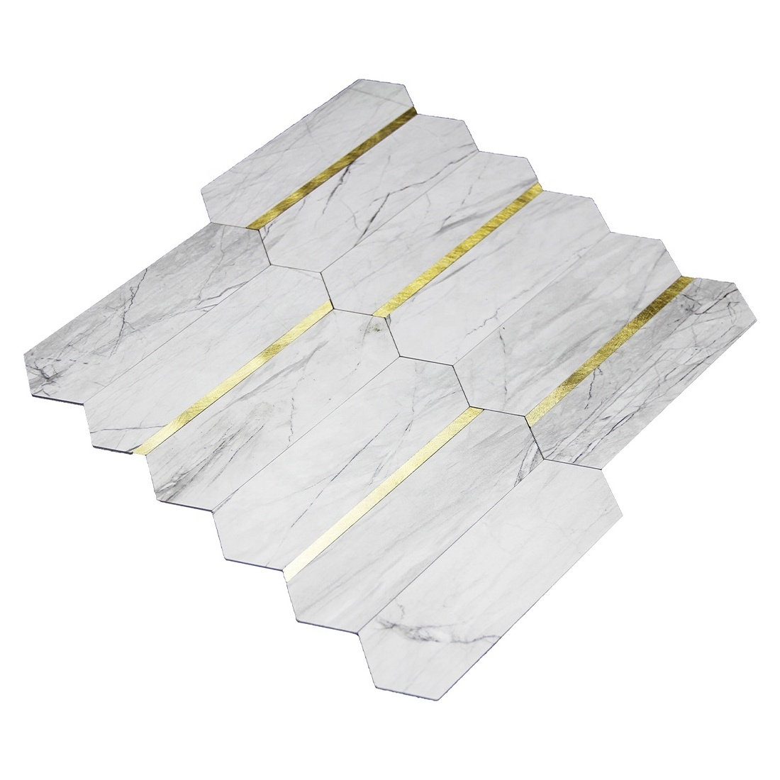 Hot Selling ItemsEasy DIY PVC&Aluminum Peel and Stick Wall Tile Panel for Backsplash Tile