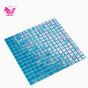 Luxury Metal Glass Art Mosaic Inkjet Super Colourful Glass Square Loose Crystal Glass Mosaics Tiles For Backsplash