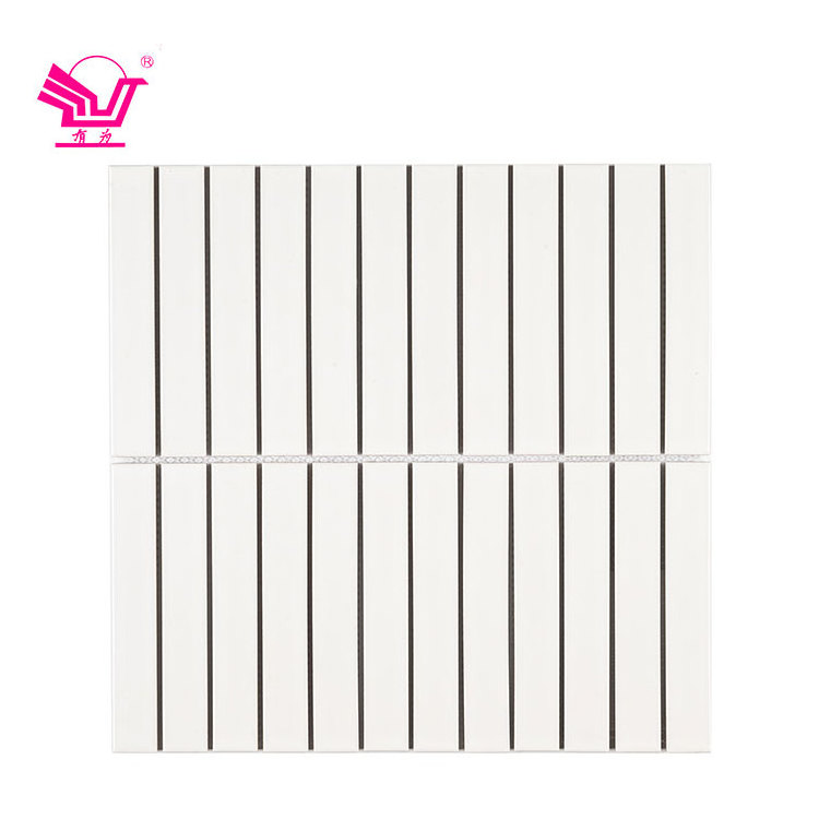 15x145mm Finger Strip Glazed Porcelain Mosaic Wall Tile Living Room Katkit Kitchen Backsplash Ceramic Tiles