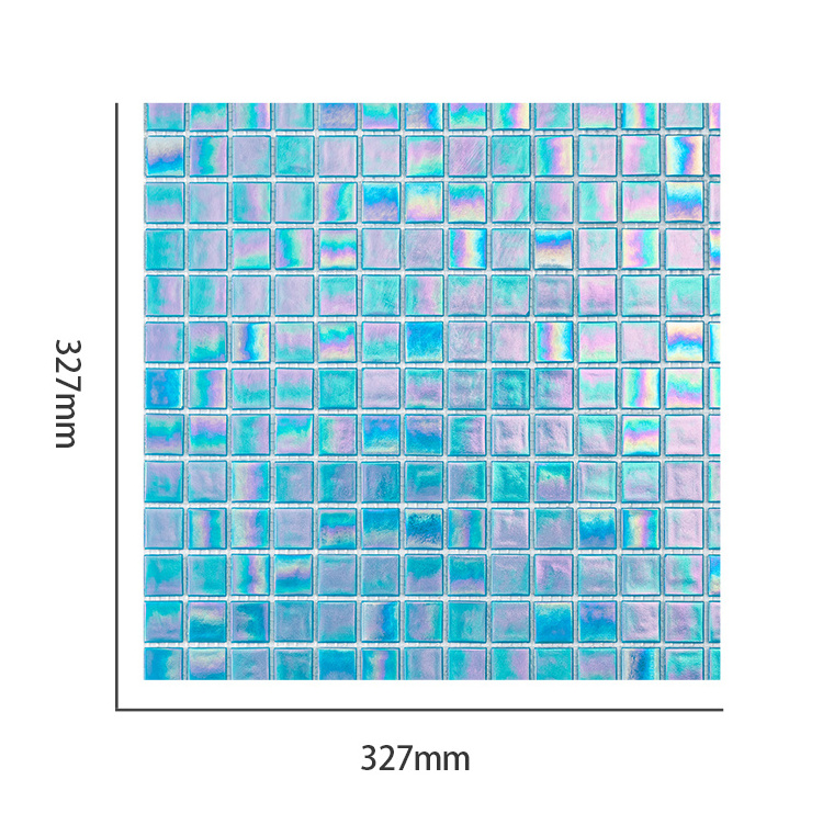 Symphony glass mosaic wall blue  glass mosaic tiles cheap decoration swimming pool tile backsplash