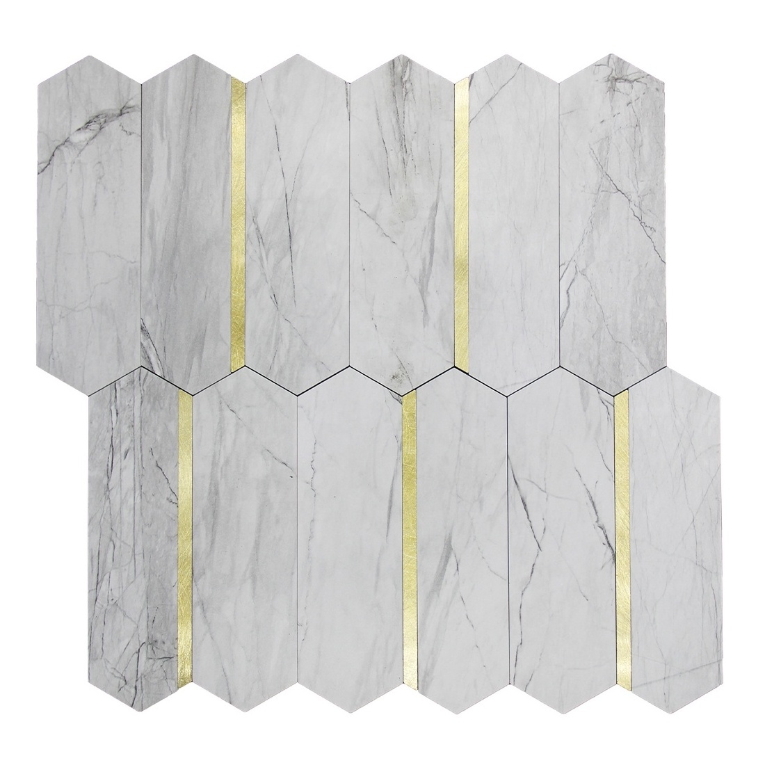 Hot Selling ItemsEasy DIY PVC&Aluminum Peel and Stick Wall Tile Panel for Backsplash Tile