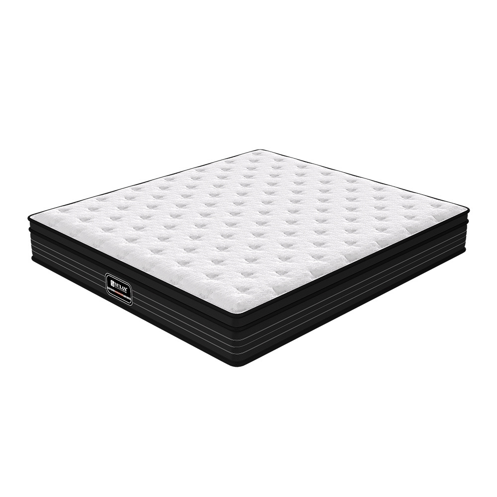 Queen Size Cool Feeling Breathable Tencel Cover Memory Foam Mattress Strong Support Euro Top Motion Isolation Spring Mattress