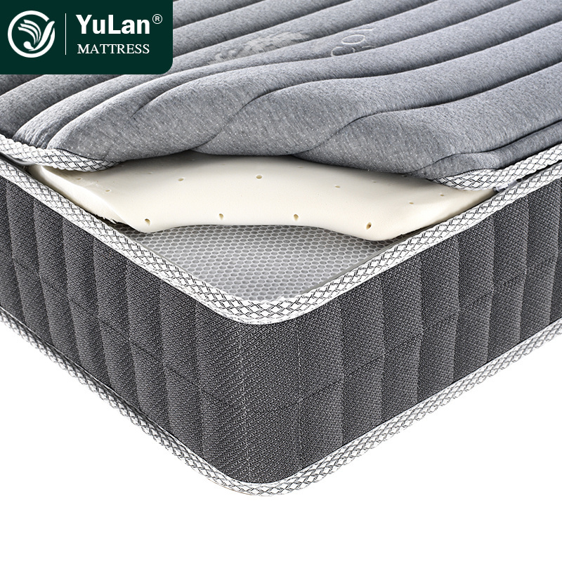 Bed Mattresses Shock Absorber Fabric Spring Mattress Double Side Rollable Jacquard with Bonnell Spring Super Soft Foam + HD Foam