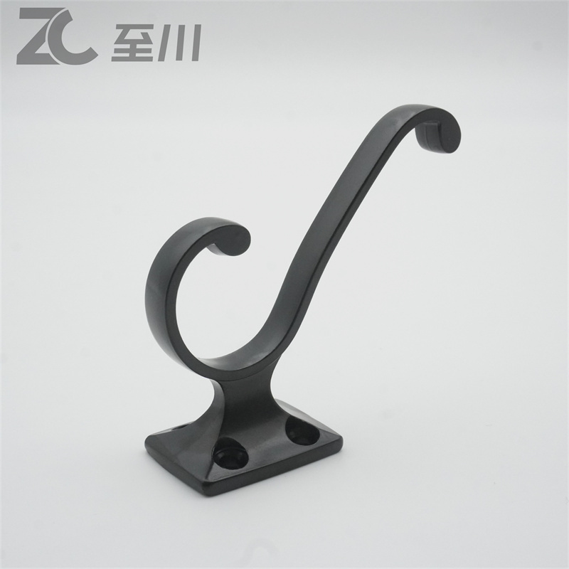 Zinc Coat Hooks Hardware Towel Hooks for Hanging Coats No Rust Black Robe Hooks with Screw