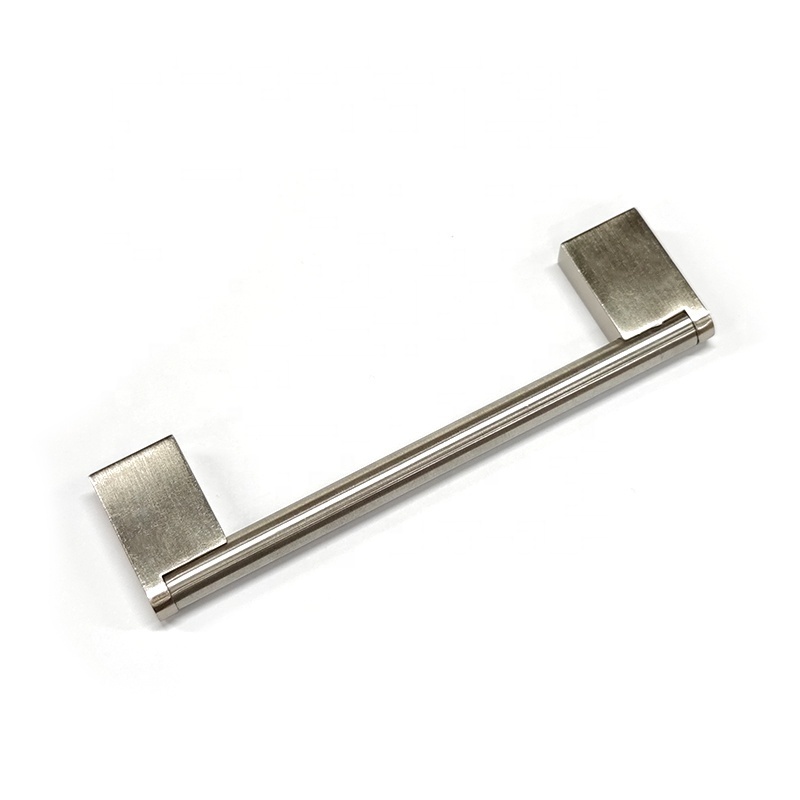 Stainless Steel Pipes with Zinc Alloy Base Cabinet Handle Modern Furniture Drawer Handle Long Shape Cabinet Pull