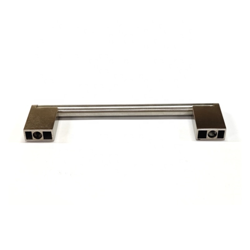 Stainless Steel Pipes with Zinc Alloy Base Cabinet Handle Modern Furniture Drawer Handle Long Shape Cabinet Pull