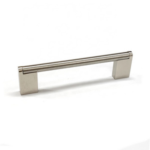 Stainless Steel Pipes with Zinc Alloy Base Cabinet Handle Modern Furniture Drawer Handle Long Shape Cabinet Pull