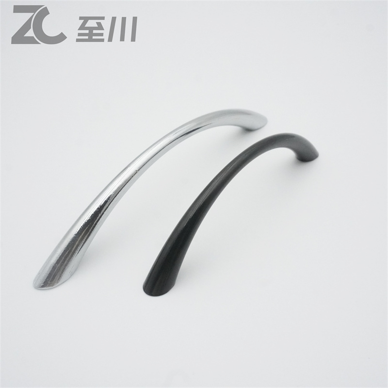 Hot Sale Modern Solid LS009  Zinc Alloy Handle Furniture hardware Black cupboard cabinet handles