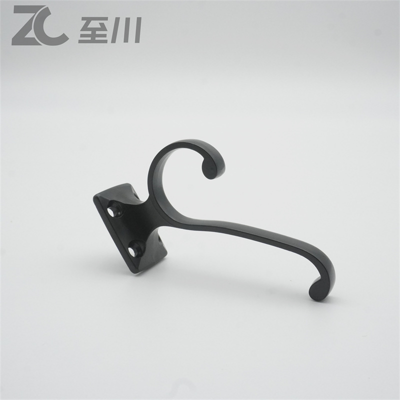 Zinc Coat Hooks Hardware Towel Hooks for Hanging Coats No Rust Black Robe Hooks with Screw