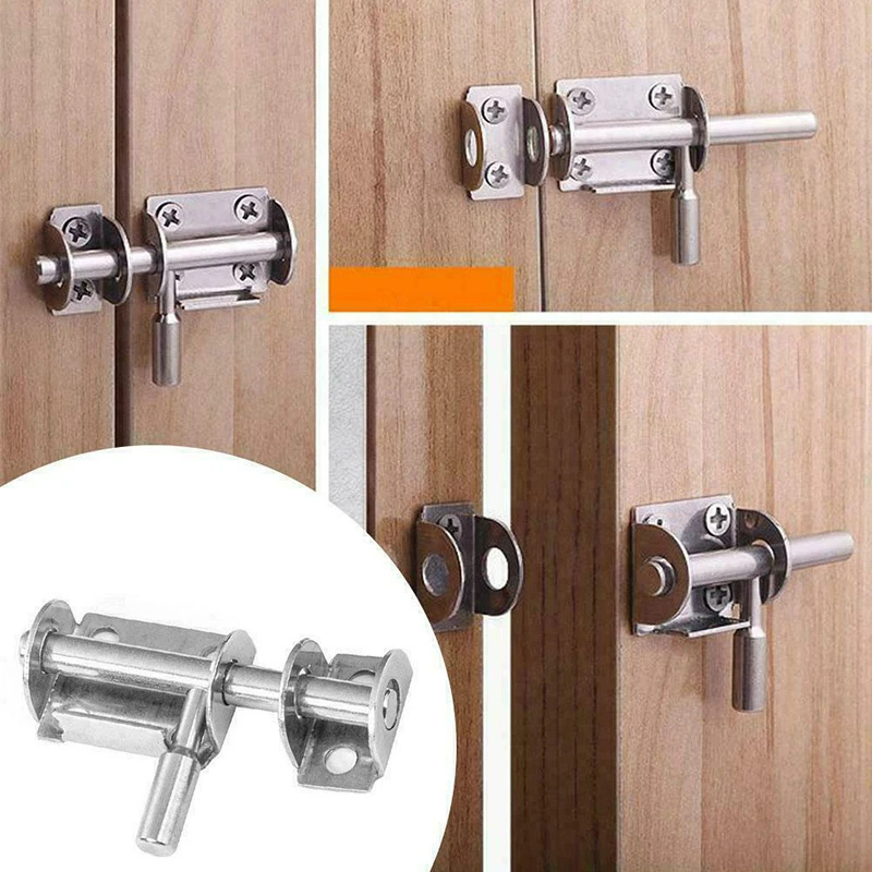 Home Security Insert Loaded Door & Window Bolts with Slide Locking Barrel Hardware Window Door Latches