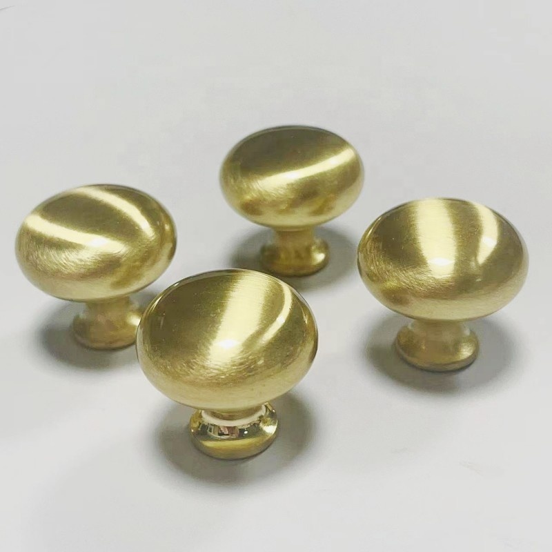 Gold Solid Furniture Knobs European American Style Handle Heavy Zinc Brass Dresser Handles