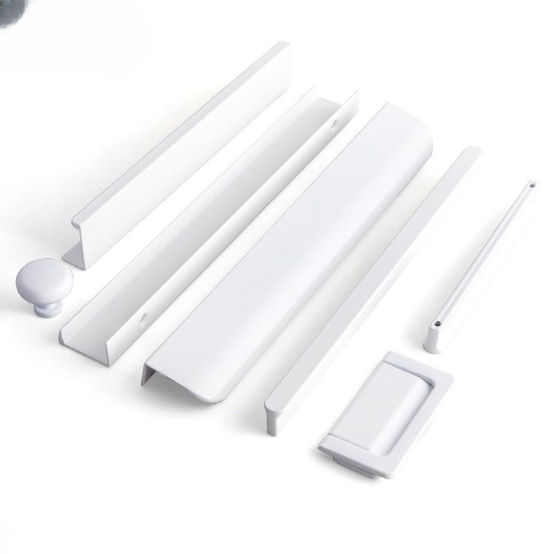 Zhichuan White Concealed Hidden Cabinet Handles Wholesale Kitchen & Wardrobe Accessory Hardware Furniture Pull for Office