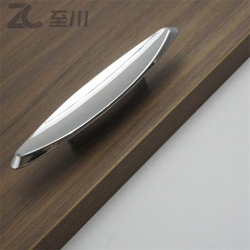 Decorative Chrome Leaf Shape Knob Door Handle Cabinet Drawer Cupboard Pull Dresser Kitchen Single Hole Knobs Handles