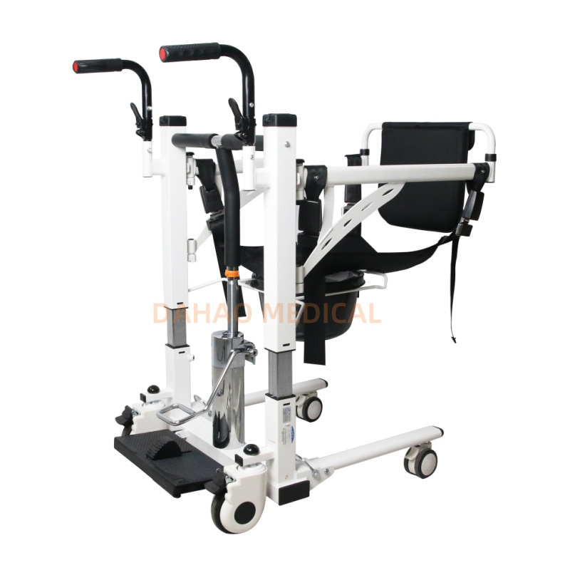 Portable Elderly Patient Disabled Hydraulic Transfer Lift Hoist Commode Wheel Chair to Vehicle Toilet