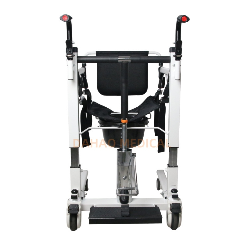 Portable Elderly Patient Disabled Hydraulic Transfer Lift Hoist Commode Wheel Chair to Vehicle Toilet