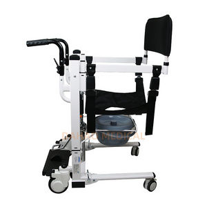 Portable Elderly Patient Disabled Hydraulic Transfer Lift Hoist Commode Wheel Chair to Vehicle Toilet