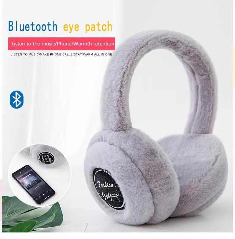 Wholesale Wireless Rabbit Fur Plush Earphones Winter Soft Cute Foldable Fashion Warm Faux Plush Folding Fur Earmuffs Headphones