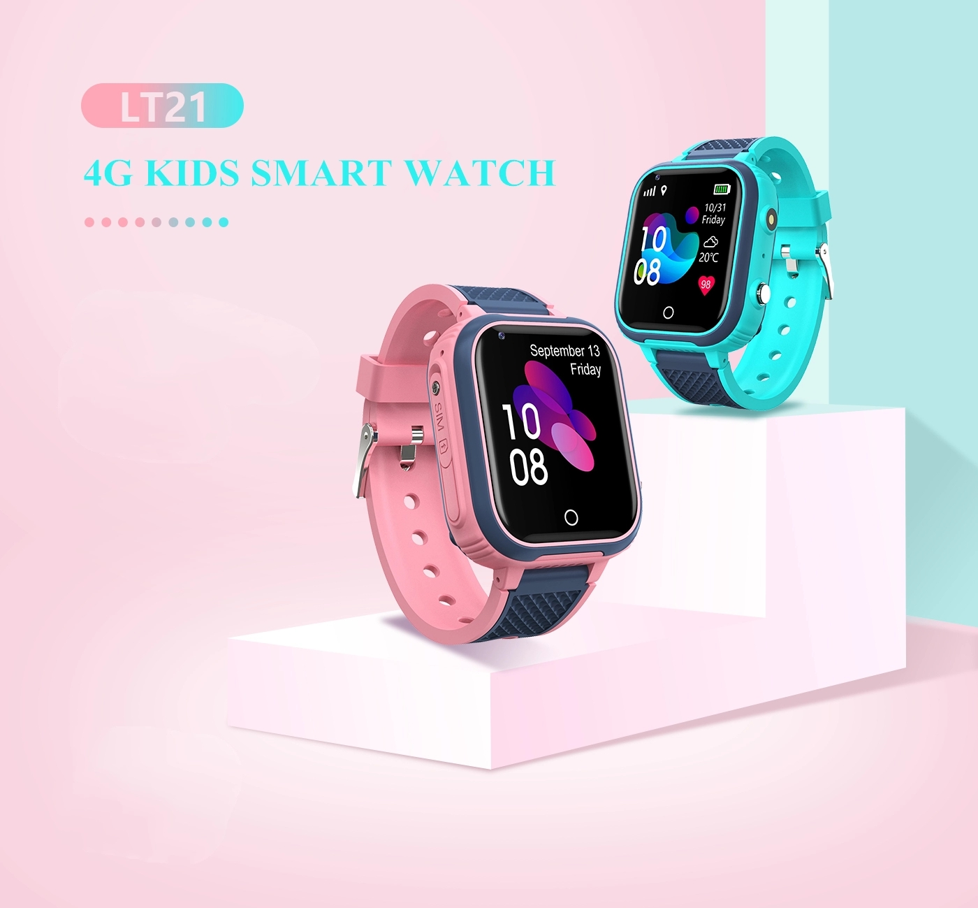 Original Factory Direct Sales Lt21 Kids Smart Watch Gps Lbs Tracking Bt Sim Card Android Children Phone Smartwatch