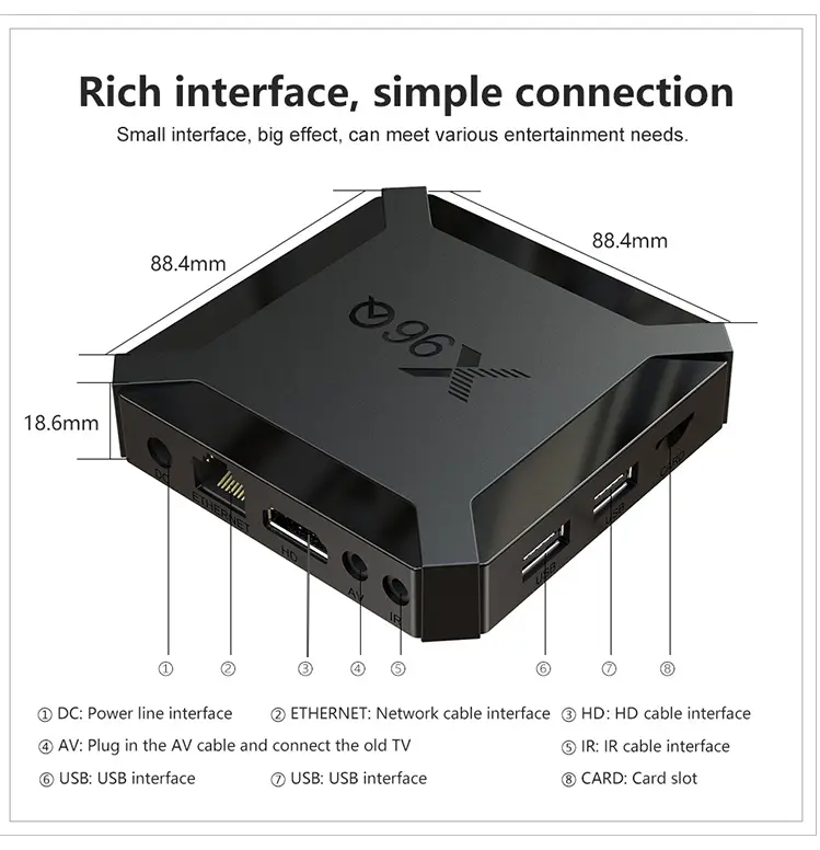 Factory Wholesales X96q TV Box Allwinner H313 Quad Core 4k 2.4g Wifi 2gb Ram 16gb Rom Super New Smart Android Tv Box X96q