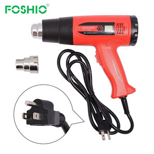 Foshio Digital Lcd Display Dual Temperature Hot Air Heat Gun for Car Vinyl Wrap