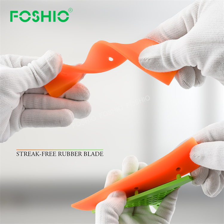 Foshio Customize Logo PPF Wrap Tool Silicone Water Wiper Rubber Squeegee Car Water Scraper