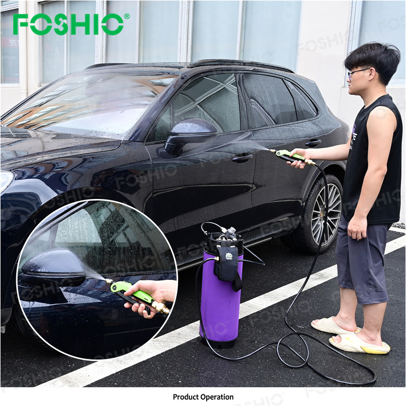 Foshio Customize 4 Meter Hose Electric Spray System Water Pump High Pressure Tank Washer Ppf Tpu Window Tint Keg Sprayer