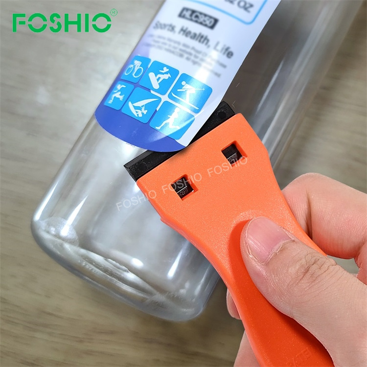 FOSHIO Customize Sample Glue Removal Tool Kitchen Oven Ceramic Cleaning Plastic Razor Scraper