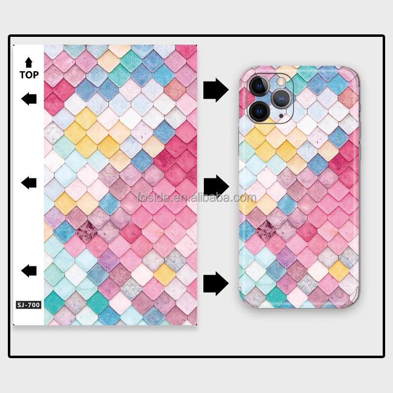 Perfect pattern smart phone decals vinyl skins wallpaper holographic printed cell phone cover sticker holographic