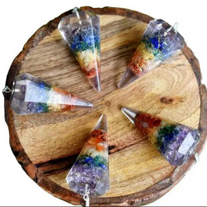 Exclusive Hot Selling Reiki Orgone 7 Chakra Pendulum Mascot Healing & Meditation Figurine Handmade Polished Gift Self Use Indian