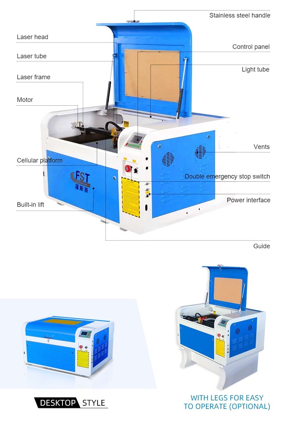 laser cutter 1060 100x60cm laser engraving machine 50w 100W co2 laser cutting machine embroidery price