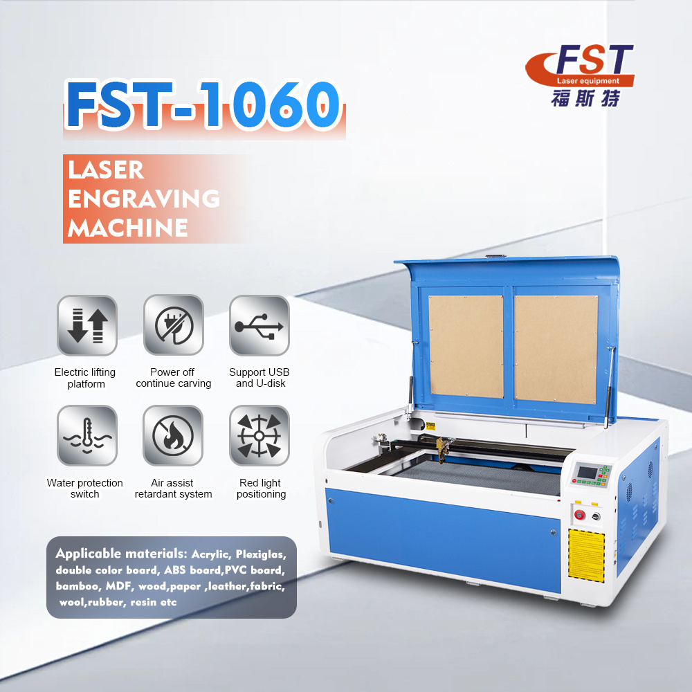 laser cutter 1060 100x60cm laser engraving machine 50w 100W co2 laser cutting machine embroidery price