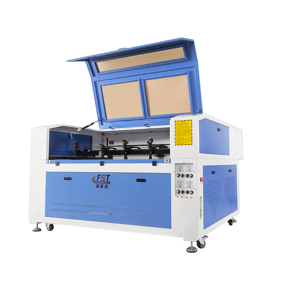 High speed laser engraving machine 100w 80W 60W FST-1390 co2 Plastic plywood digital laser cutting machine europe