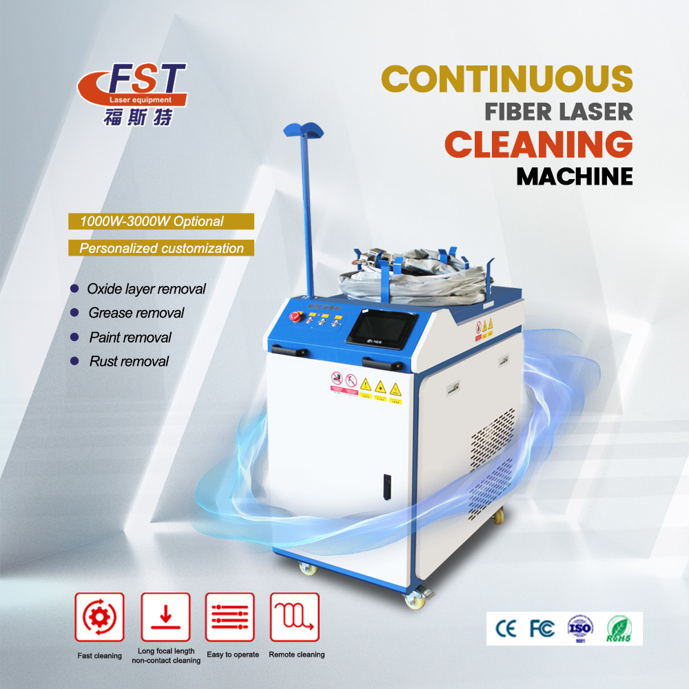 1000w 2000w 3000w portable handheld fiber laser rust remover laser cleaning machine surface rust removal